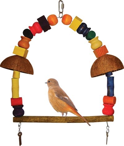 Colorful Wooden Blocks Swing Bird Toy